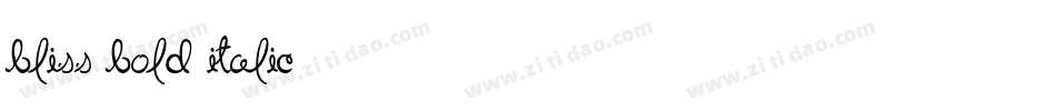 Bliss Bold Italic字体转换